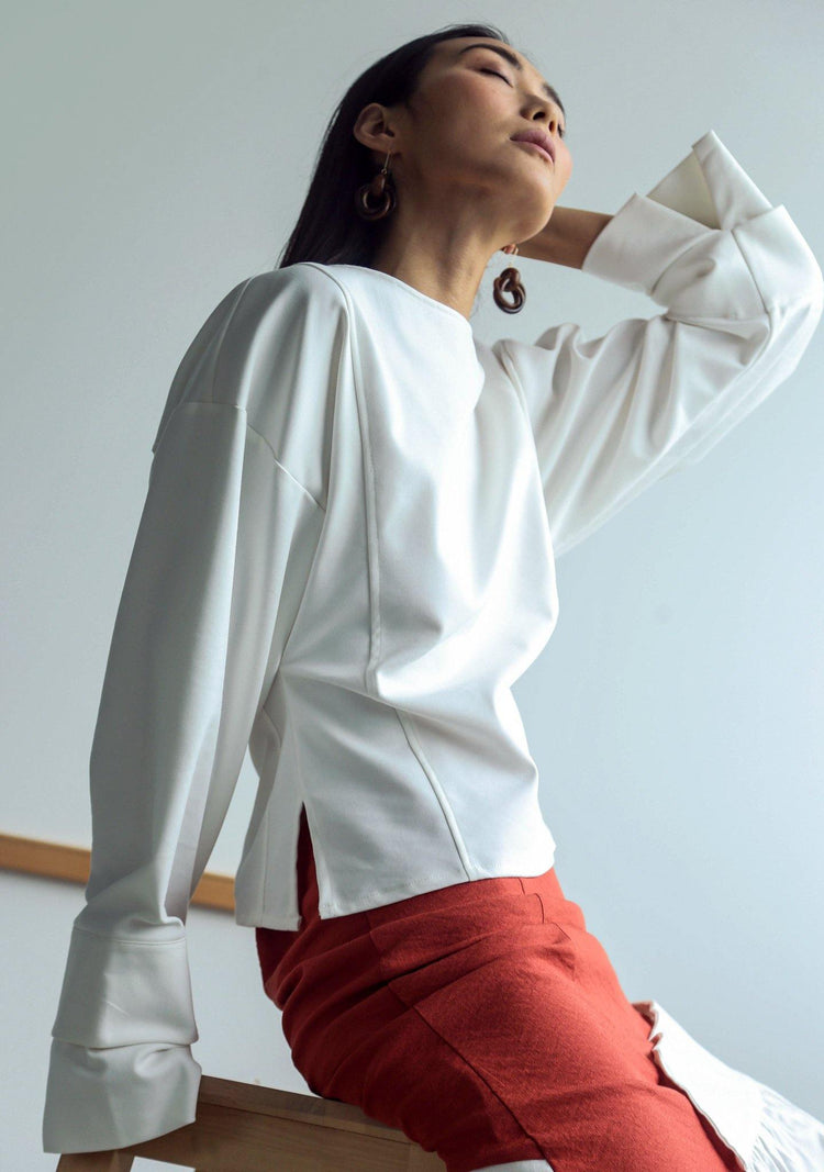 INGRID OVERSIZED BLOUSE - WHITE - SALIENT LABEL