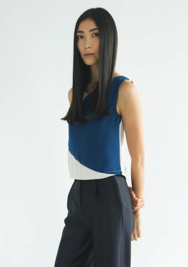 IRMA ANGLED TOP- PINEGREEN - SALIENT LABEL