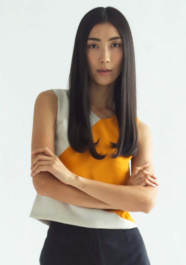 IRMA ANGLED TOP- BAND OF GOLD - SALIENT LABEL