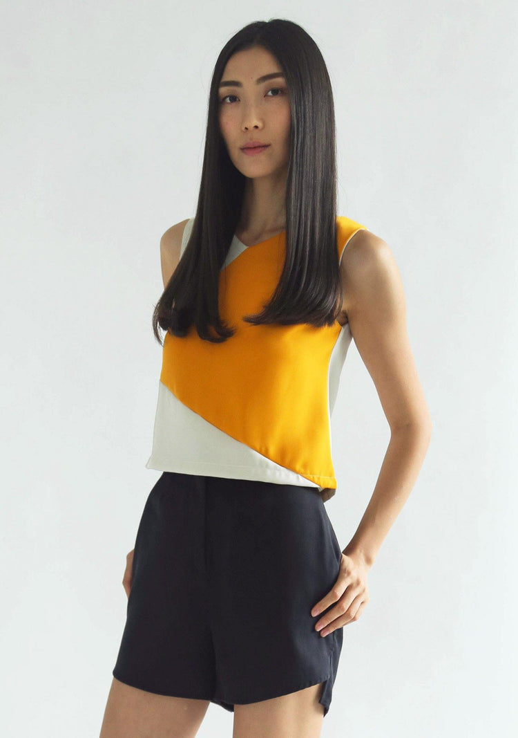 IRMA ANGLED TOP- BAND OF GOLD - SALIENT LABEL