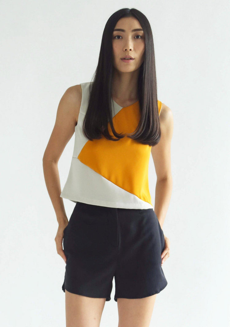 IRMA ANGLED TOP- BAND OF GOLD - SALIENT LABEL