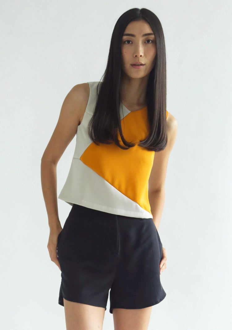IRMA ANGLED TOP- BAND OF GOLD - SALIENT LABEL