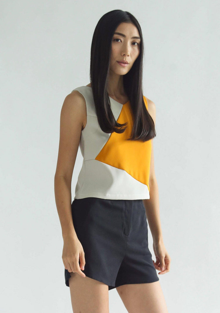 IRMA ANGLED TOP- BAND OF GOLD - SALIENT LABEL