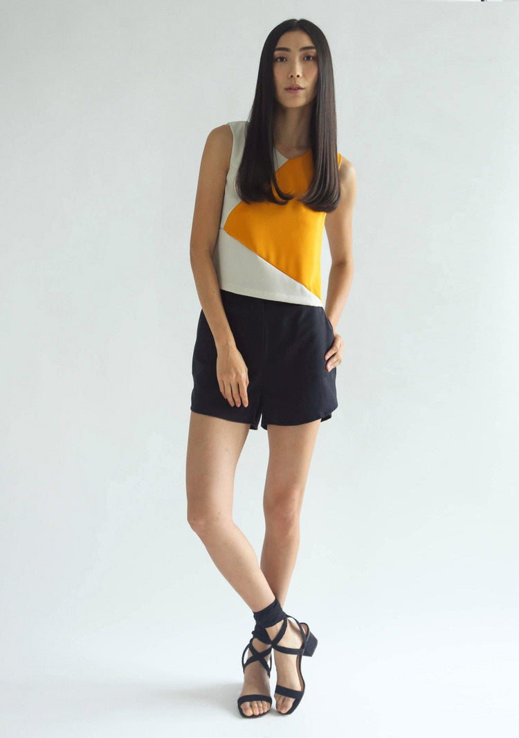 IRMA ANGLED TOP- BAND OF GOLD - SALIENT LABEL