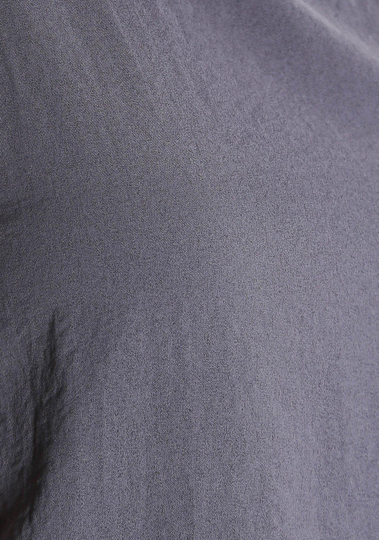 ISHA ASYMMETRIC BACK TOP - DARK GULL GREY - SALIENT LABEL
