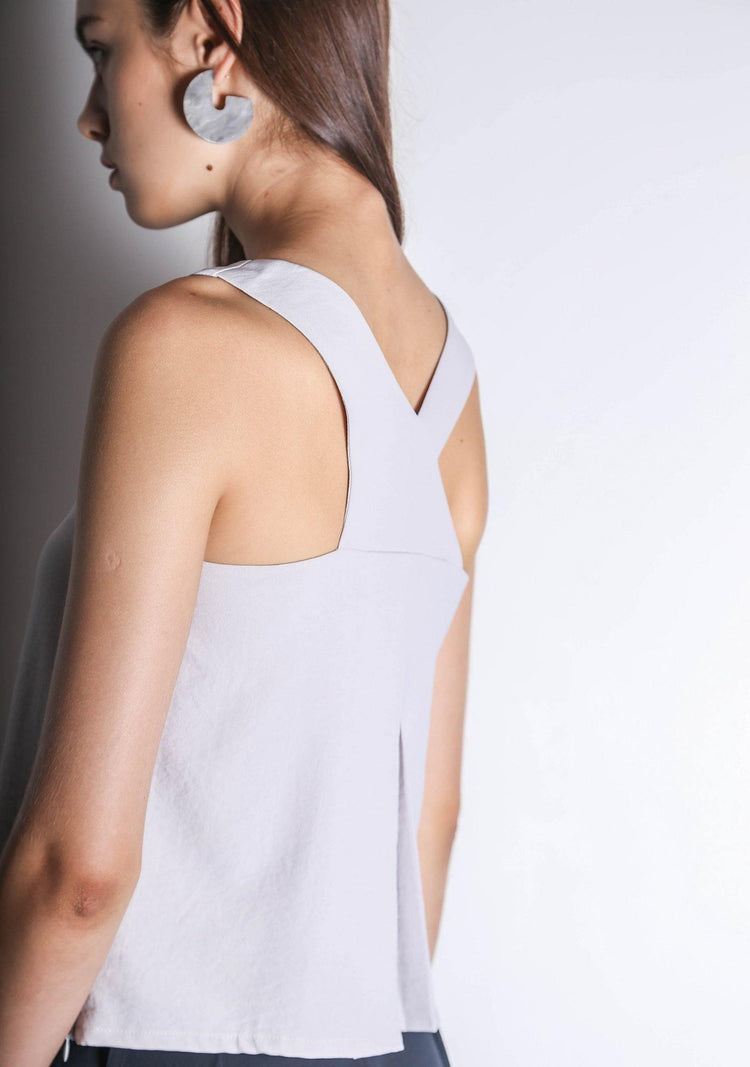 ISHA ASYMMETRIC BACK TOP - ORCHID TINT - SALIENT LABEL