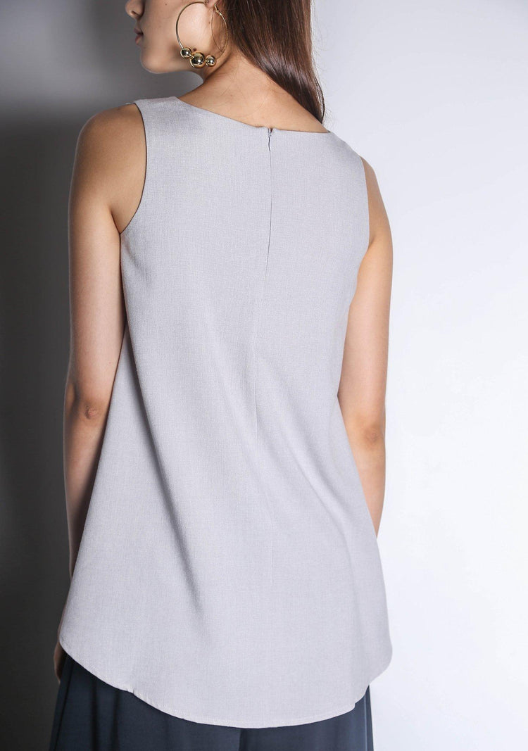 KETEL DIP BACK HEM TOP - SILVER CITY - SALIENT LABEL