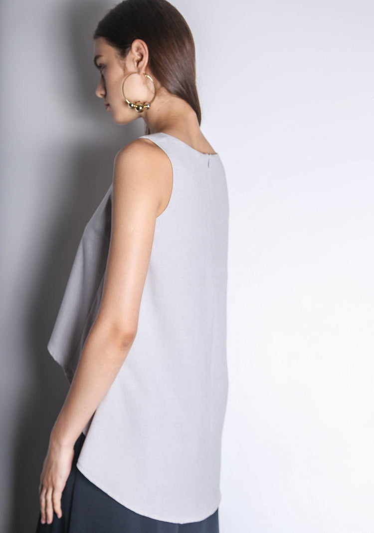 KETEL DIP BACK HEM TOP - SILVER CITY - SALIENT LABEL
