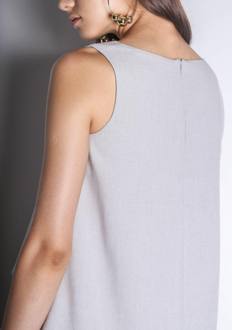 KETEL DIP BACK HEM TOP - SILVER CITY - SALIENT LABEL