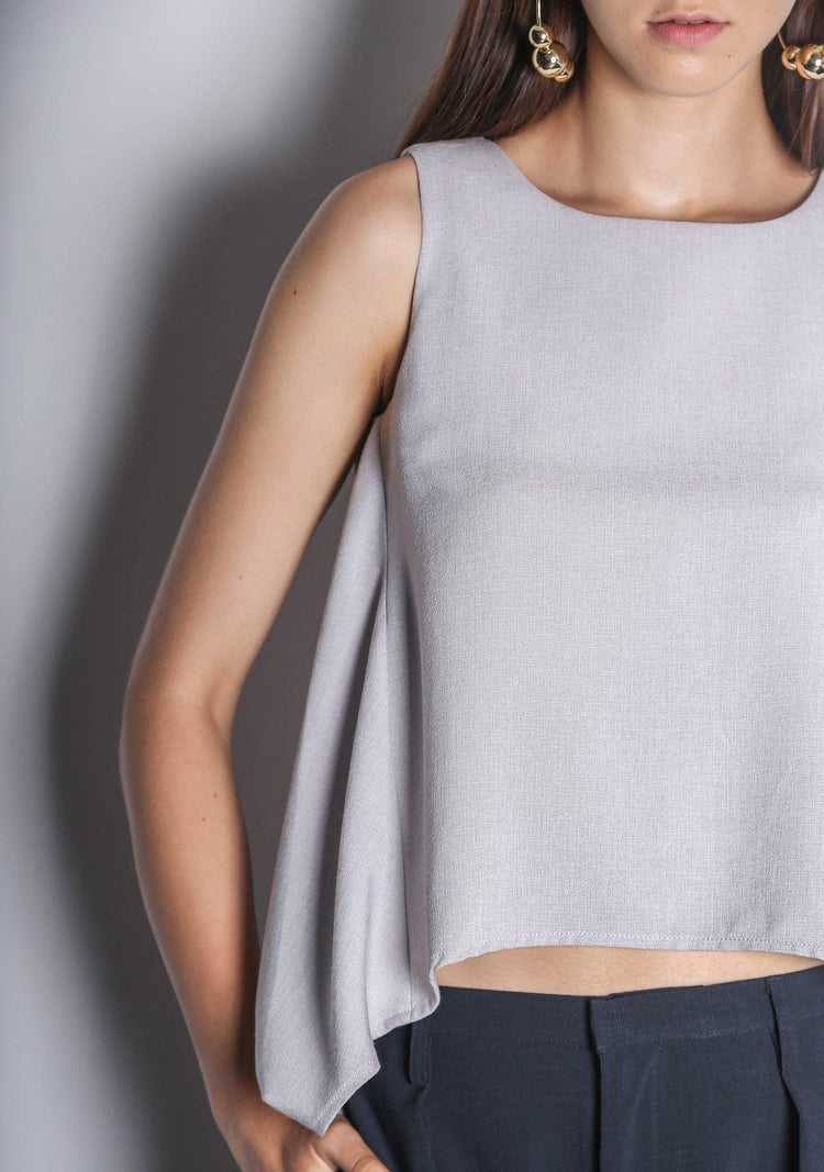 KETEL DIP BACK HEM TOP - SILVER CITY - SALIENT LABEL