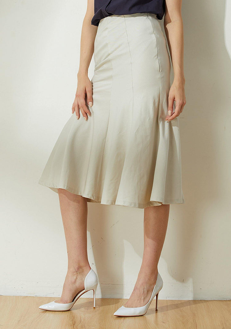Kierce Mermaid Skirt - Oyster - SALIENT LABEL
