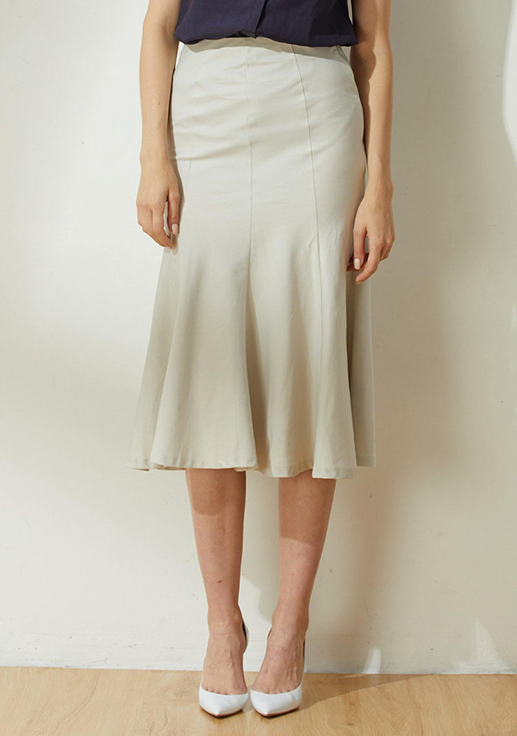 Kierce Mermaid Skirt - Oyster - SALIENT LABEL