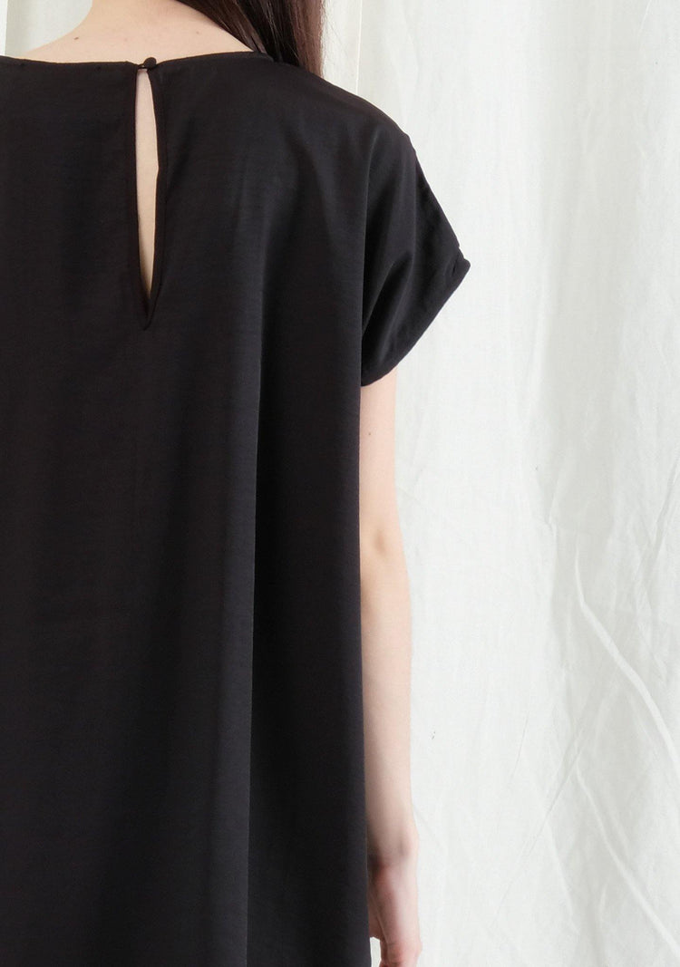 Lou Side Zip Top/Dress - Tricorn Black - SALIENT LABEL