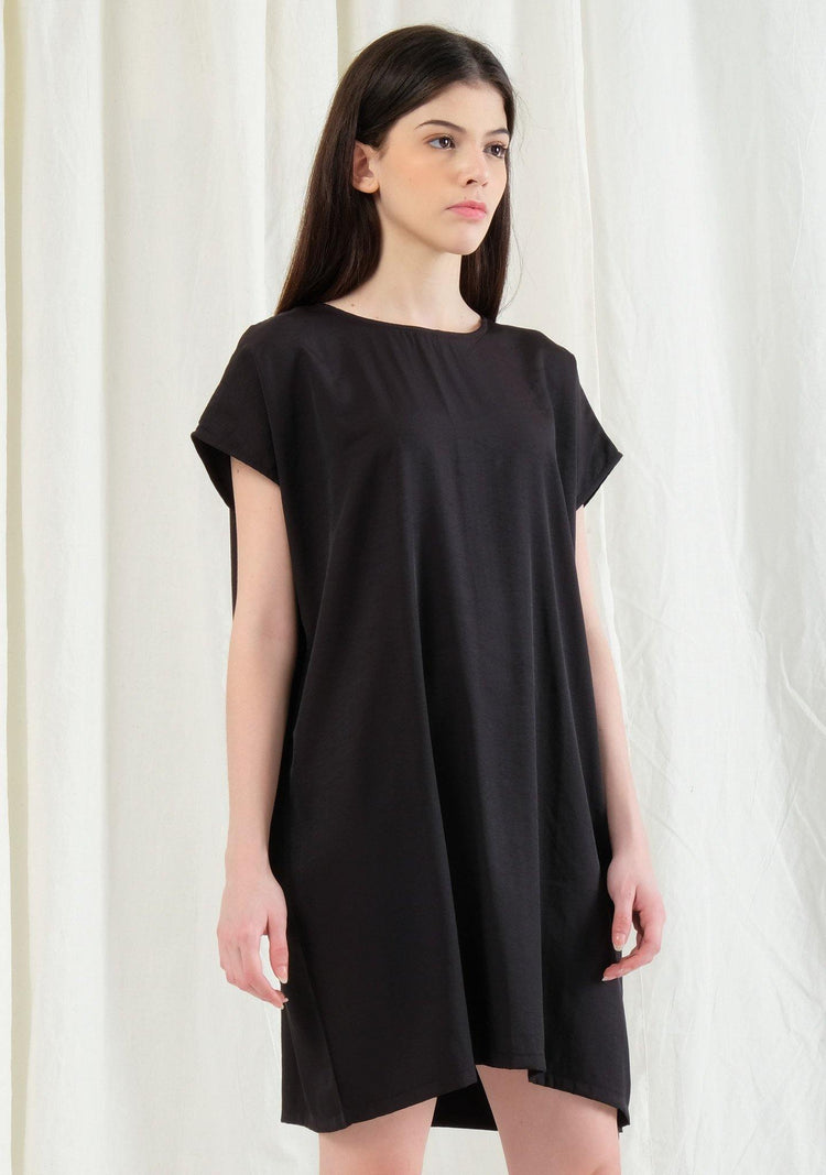 Lou Side Zip Top/Dress - Tricorn Black - SALIENT LABEL