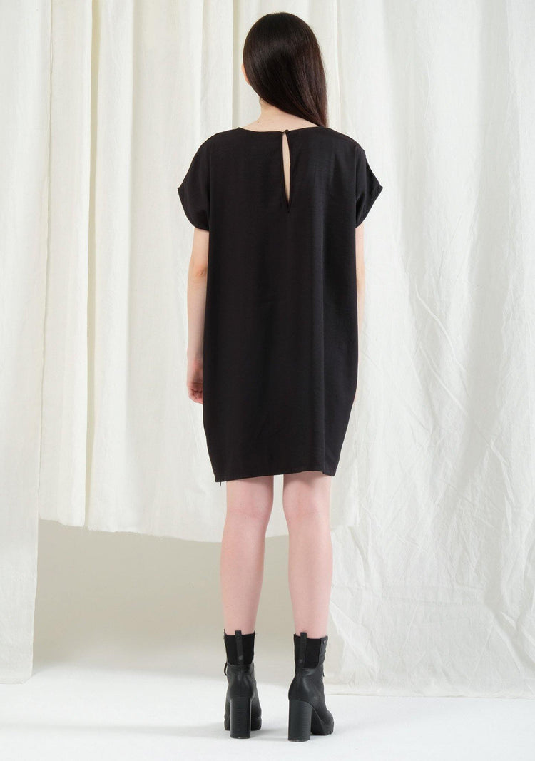 Lou Side Zip Top/Dress - Tricorn Black - SALIENT LABEL