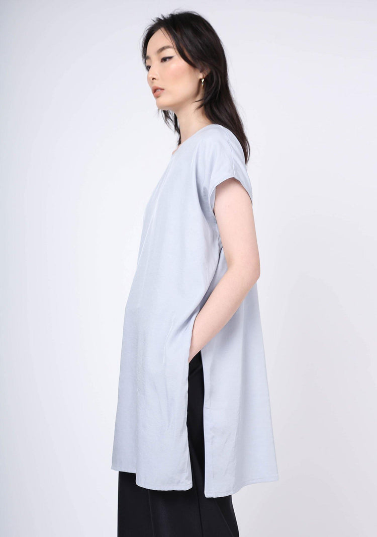 Lou Viscose Side Zip Top / Dress - Elation - SALIENT LABEL