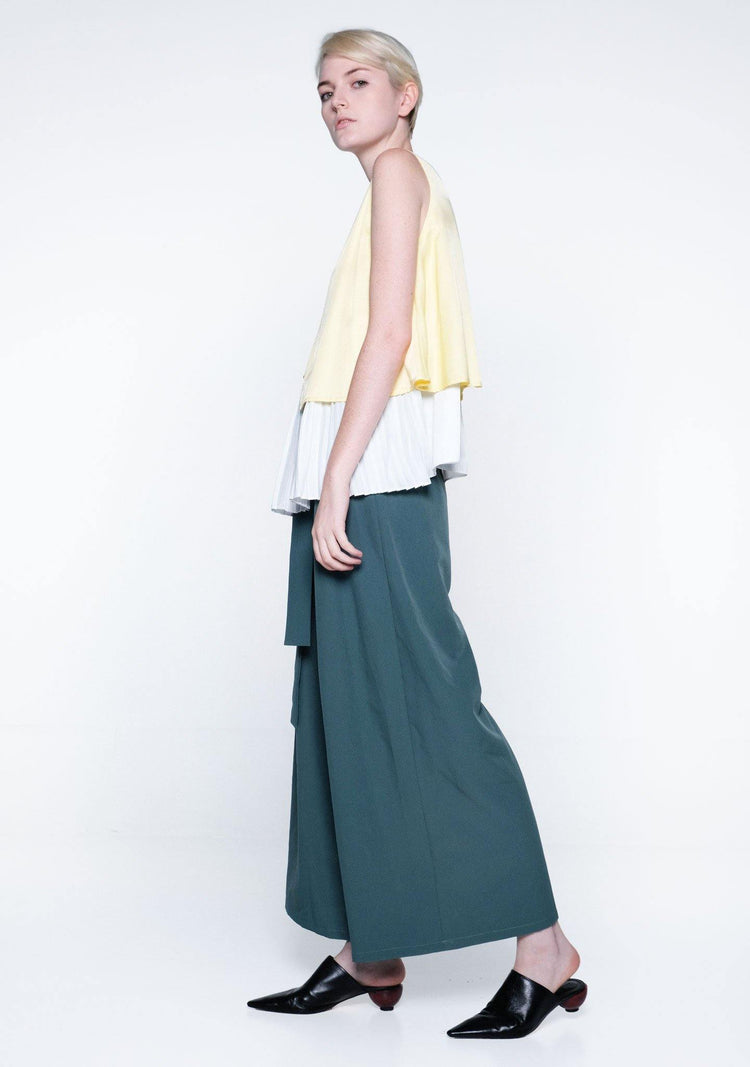 MICHON LAYERED REVERSIBLE TOP - YELLOW IRIS - SALIENT LABEL