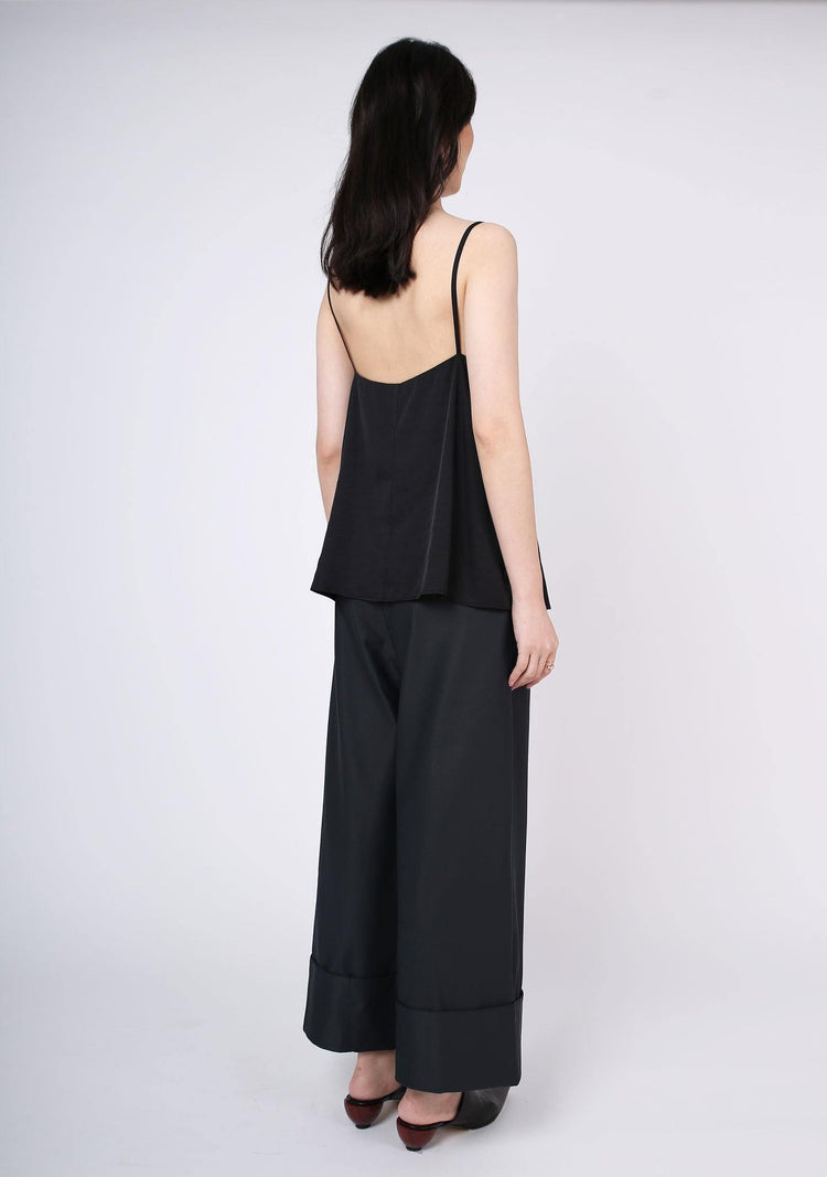Nikko Square Neckline Cami Top - Tricorn Black - SALIENT LABEL