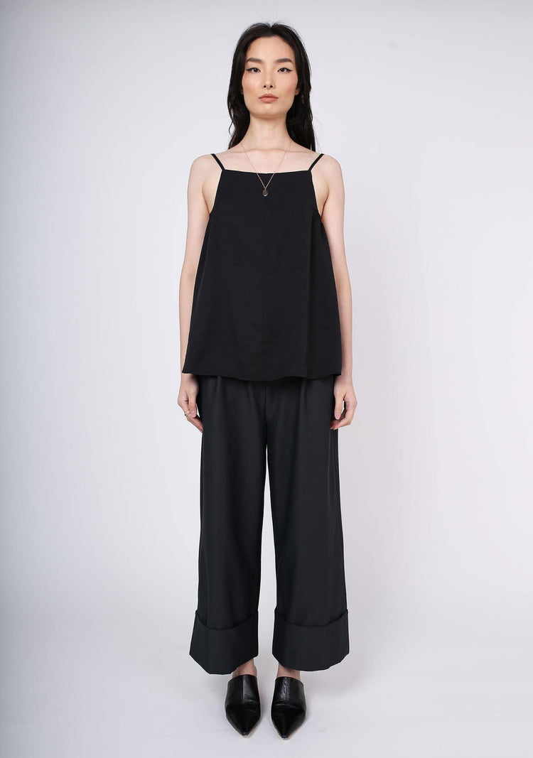 Nikko Square Neckline Cami Top - Tricorn Black - SALIENT LABEL