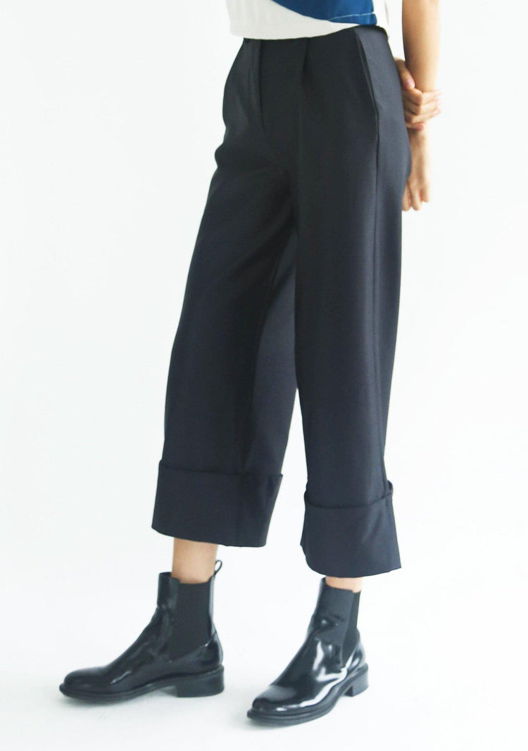 ROSENBURG CUFF PANTS - GRAPHITE BLACK - SALIENT LABEL