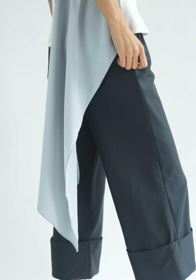 ROSENBURG CUFF PANTS - DARK SLATE GREY - SALIENT LABEL