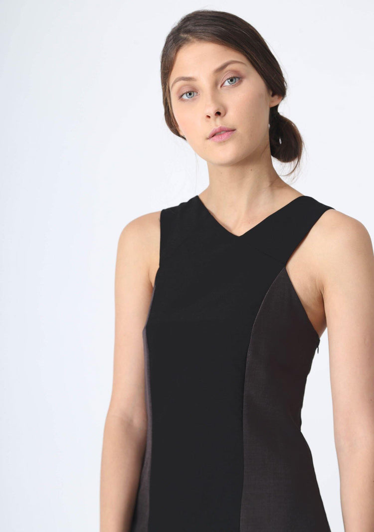 STILES ASYMMETRIC NECKLINE DRESS - ANCHOR - SALIENT LABEL