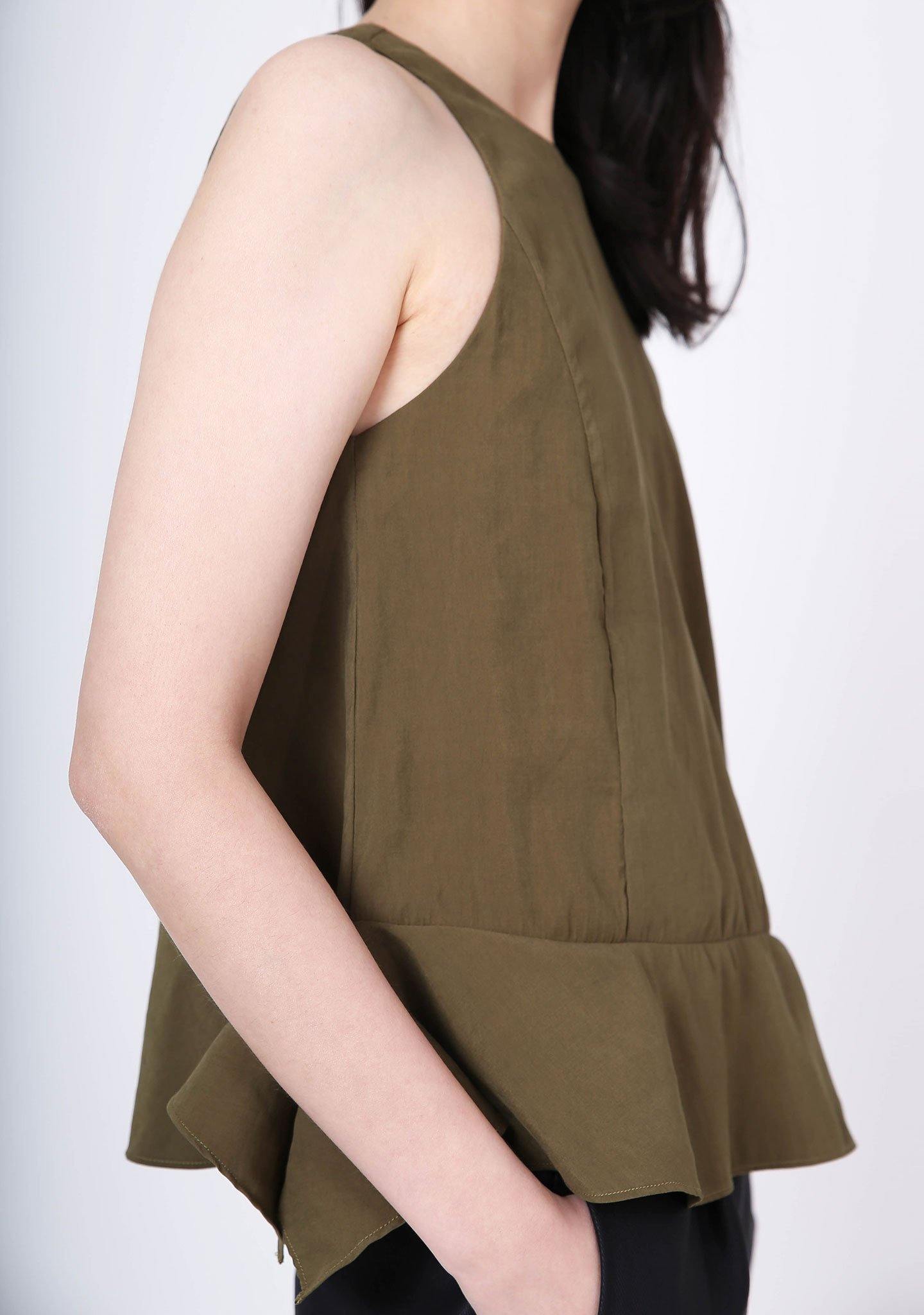 Valencia Side Drape Top - Camper - SALIENT LABEL