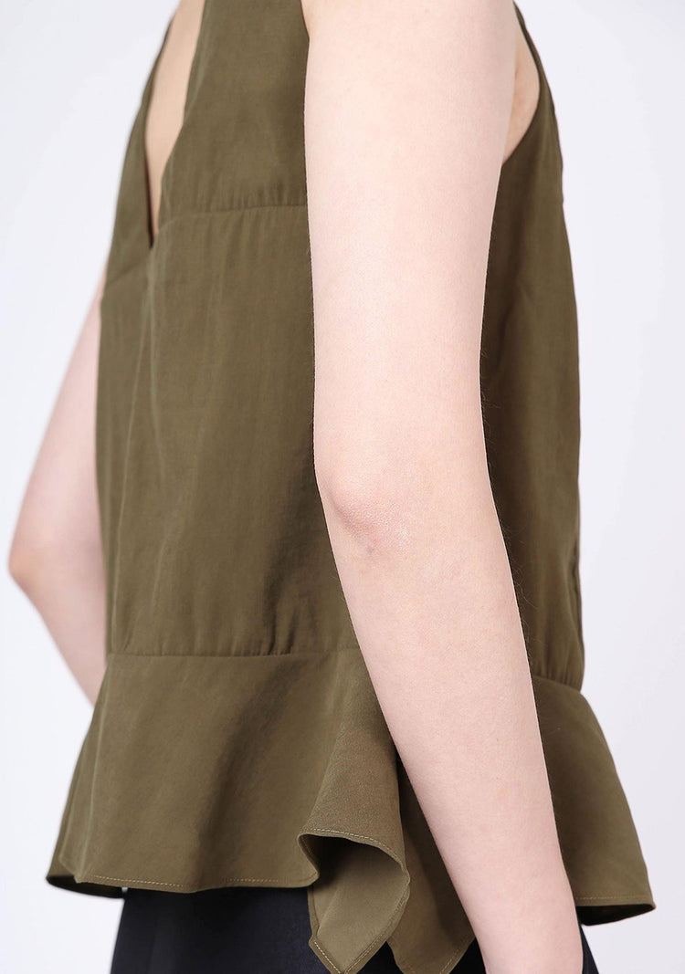 Valencia Side Drape Top - Camper - SALIENT LABEL