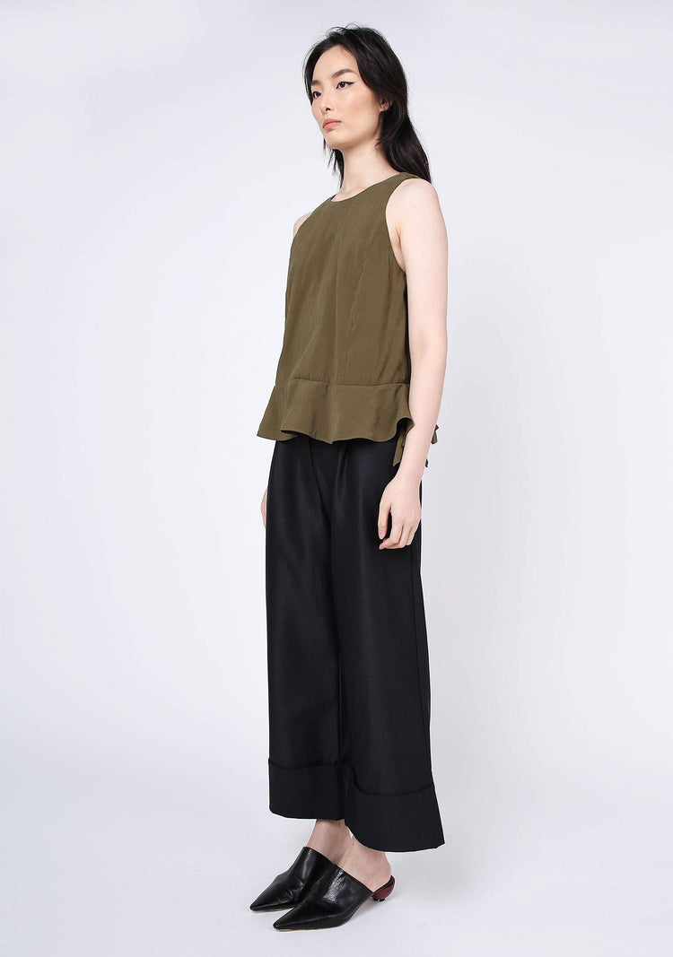 Valencia Side Drape Top - Camper - SALIENT LABEL
