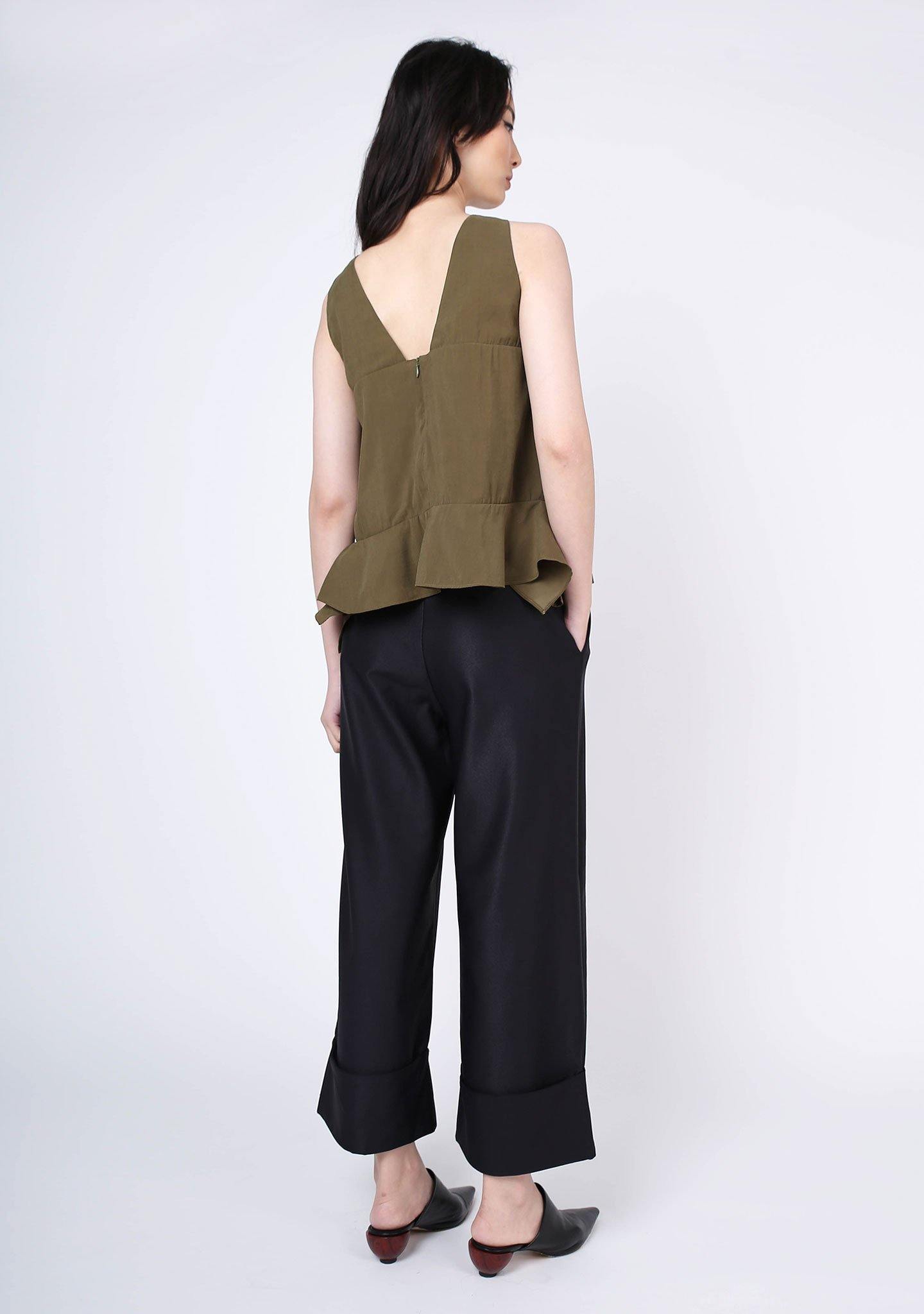 Valencia Side Drape Top - Camper - SALIENT LABEL