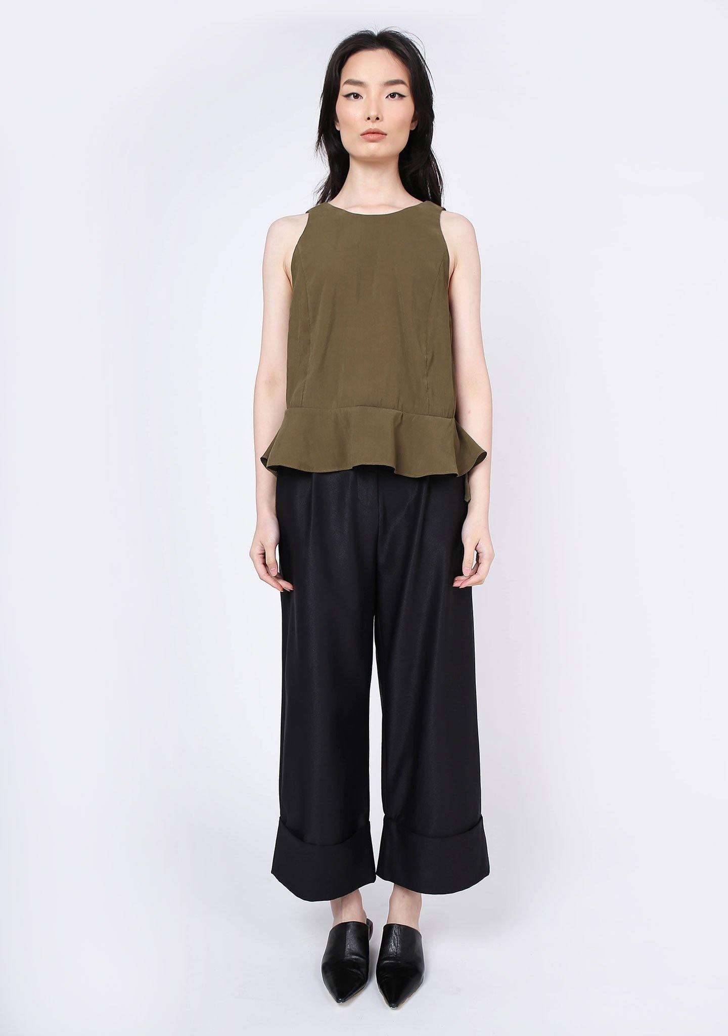 Valencia Side Drape Top - Camper - SALIENT LABEL