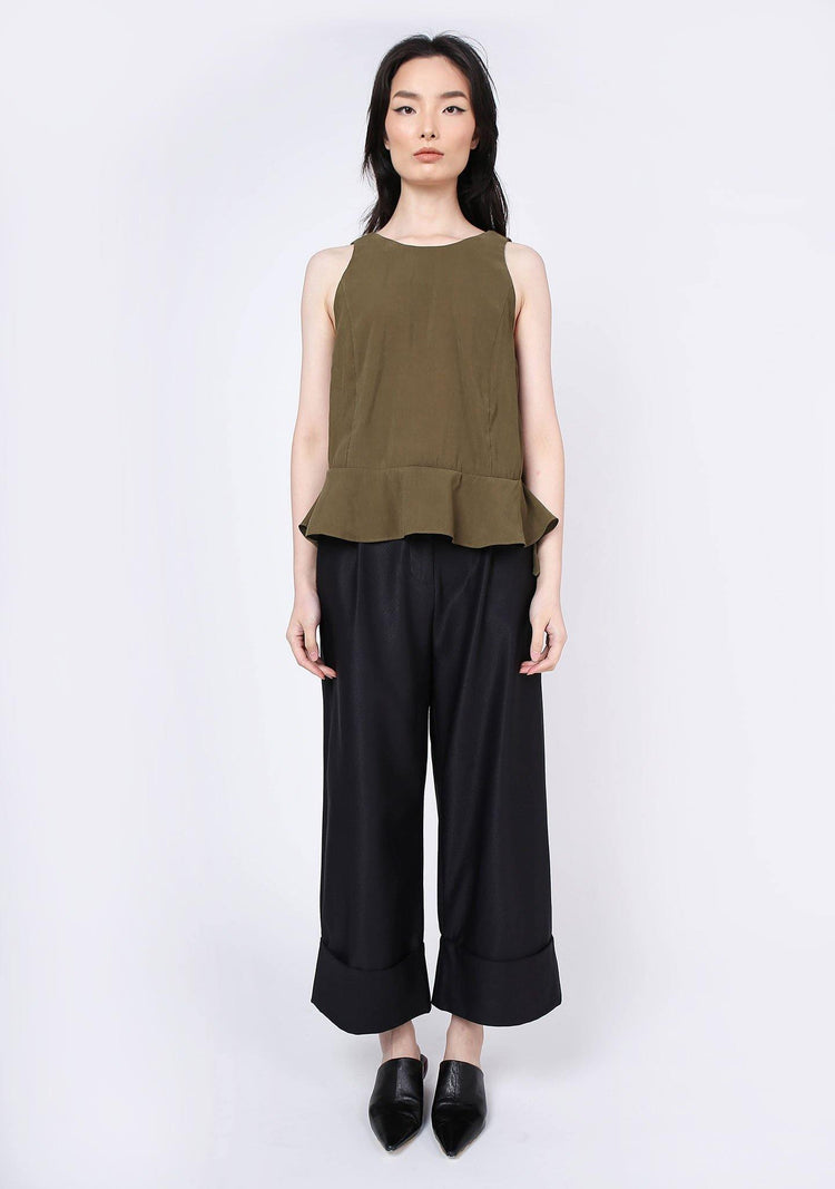 Valencia Side Drape Top - Camper - SALIENT LABEL