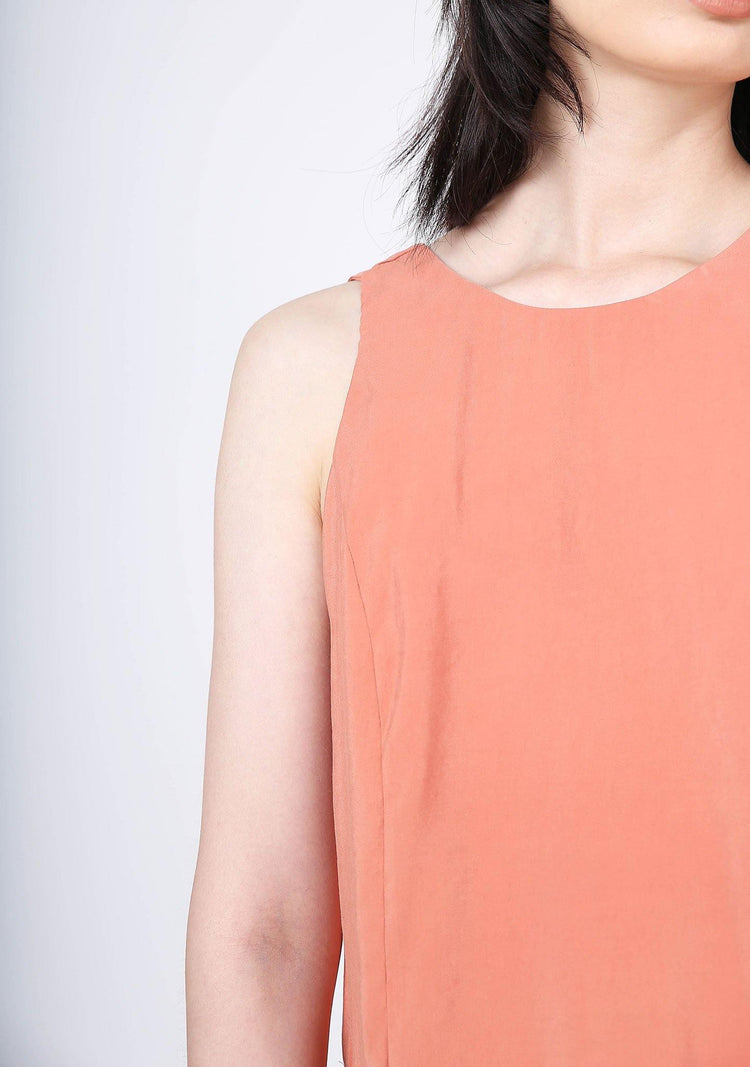 Valencia Side Drape Top - Terra Cotta - SALIENT LABEL