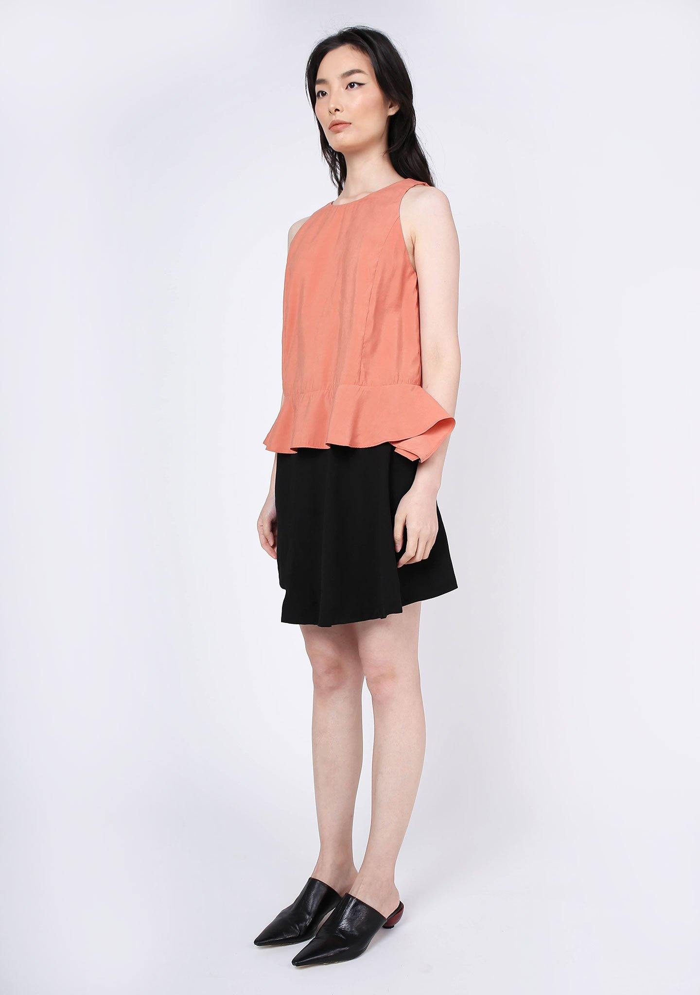 Valencia Side Drape Top - Terra Cotta - SALIENT LABEL