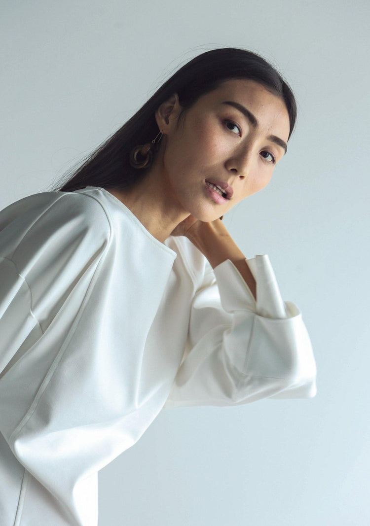 INGRID OVERSIZED BLOUSE - WHITE - SALIENT LABEL