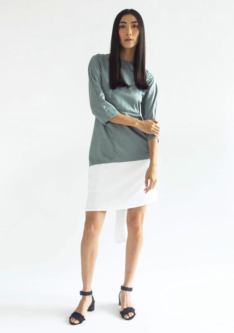 WHITTON DRESS - CATALINA BLUE - SALIENT LABEL