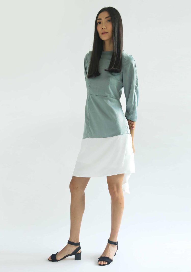 WHITTON DRESS - CATALINA BLUE - SALIENT LABEL