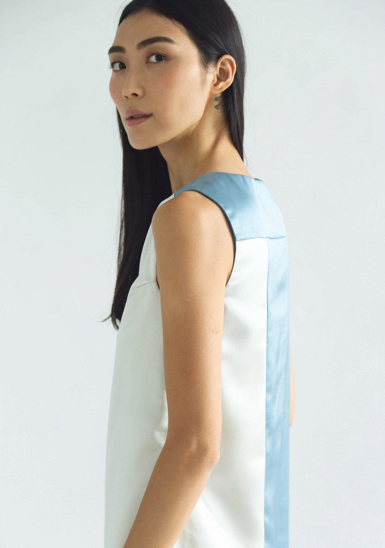 ZOLA DRESS - AIR FORCE BLUE - SALIENT LABEL