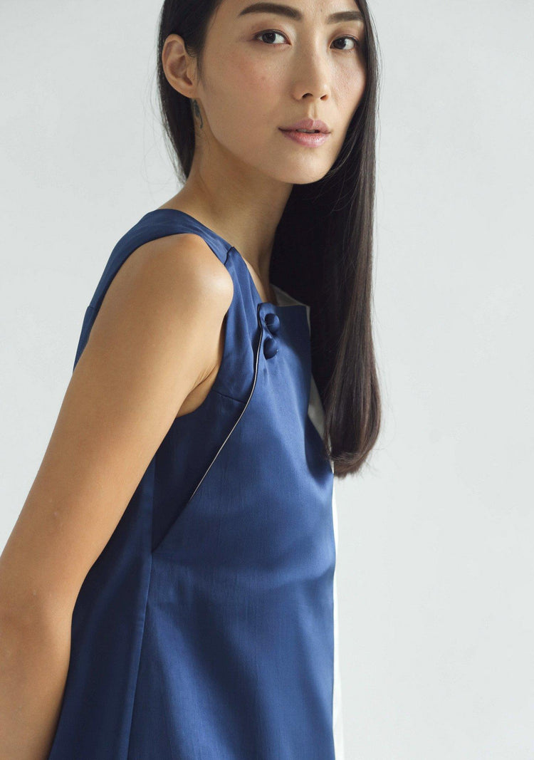 ZOLA DRESS - PRUSSIAN BLUE - SALIENT LABEL