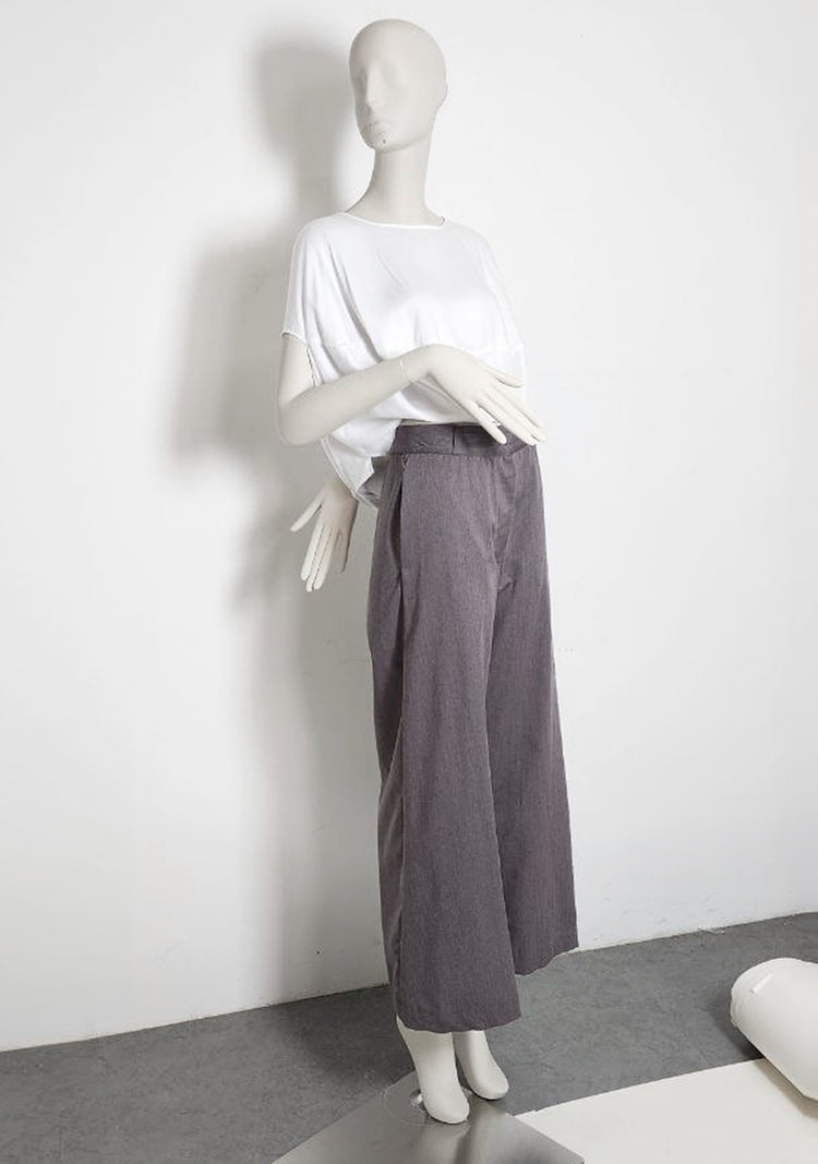RGE Wide Leg Pants Trousers in Ash
