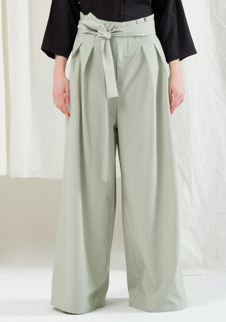 Caspian Extreme Flare Trouser Pants - Laurel - SALIENT LABEL