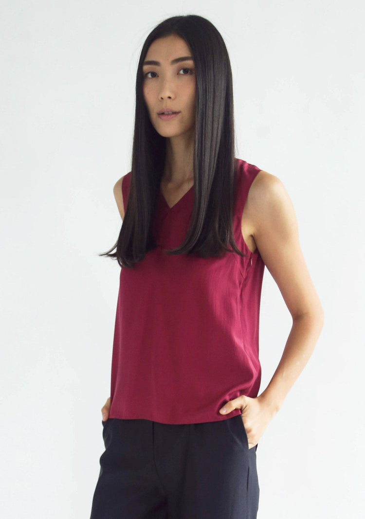 LEONARDA DRAPED BACK TOP - SALIENT LABEL