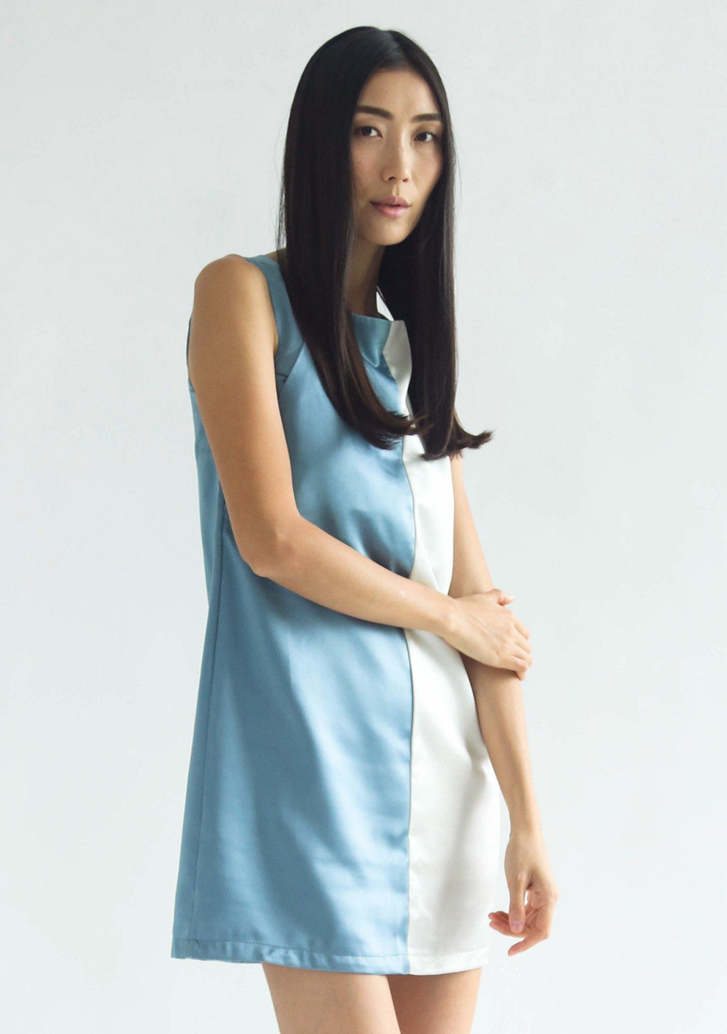 ZOLA DRESS - AIR FORCE BLUE - SALIENT LABEL